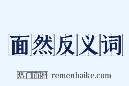 面然反义词是什么意思的图片